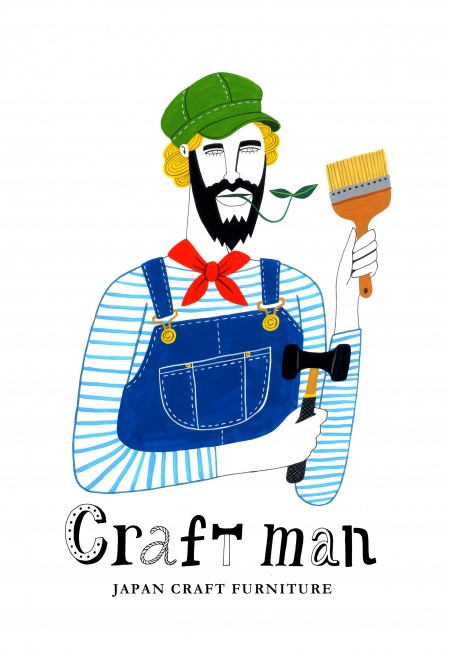 Craft man 半身-カラー画